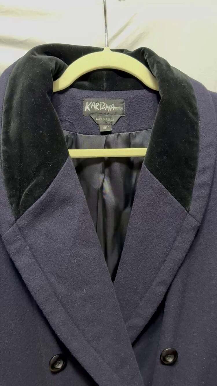 Karizma Women's Long Sleeve Button Front Coat/Jacket - Black Size‎ 10
